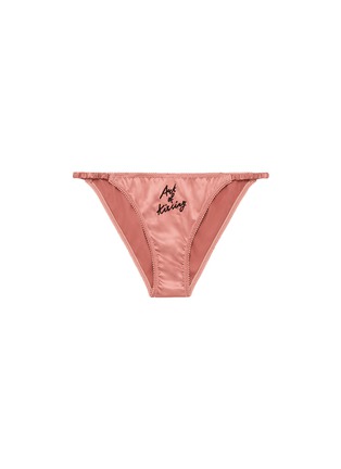 Main View - Click To Enlarge - 72930 - 'Rosie' slogan embroidered satin tanga briefs