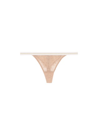 Main View - Click To Enlarge - 72930 - 'Roomservice' stripe band guipure lace thongs