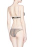 Back View - Click To Enlarge - 72930 - 'Wild Rose' stripe band guipure lace briefs