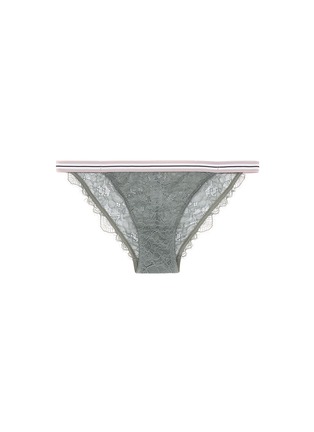 Main View - Click To Enlarge - 72930 - 'Wild Rose' stripe band guipure lace briefs