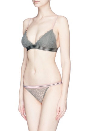 Figure View - Click To Enlarge - 72930 - 'Darling' stripe band guipure lace bralette