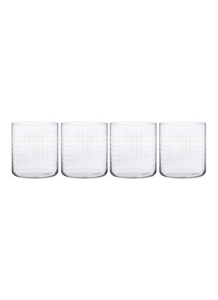 Main View - Click To Enlarge - NUDE - Finesse Grid whisky glass set