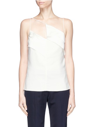 Main View - Click To Enlarge - DION LEE - 'Diagonal' cutout silk satin camisole top