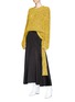 Figure View - Click To Enlarge - DION LEE - 'Paper Towel' sash tie sweater