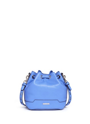 Back View - Click To Enlarge - REBECCA MINKOFF - 'Mini Fiona' leather drawstring bucket bag