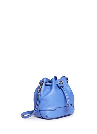 Front View - Click To Enlarge - REBECCA MINKOFF - 'Mini Fiona' leather drawstring bucket bag
