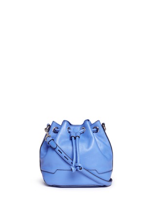 Main View - Click To Enlarge - REBECCA MINKOFF - 'Mini Fiona' leather drawstring bucket bag