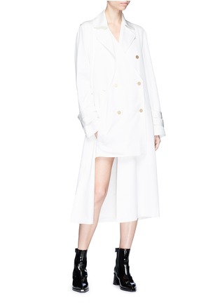 Figure View - Click To Enlarge - DION LEE - Layered double-breasted trench coat