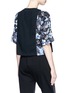 Back View - Click To Enlarge - DRY CLEAN ONLY - 'Riley' embellished floral print sleeve cropped T-shirt