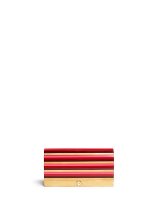 Main View - Click To Enlarge - TORY BURCH - 'Rayna' stripe resin clutch