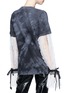 Back View - Click To Enlarge - DRY CLEAN ONLY - 'Molly' guipure lace sleeve graphic print T-shirt