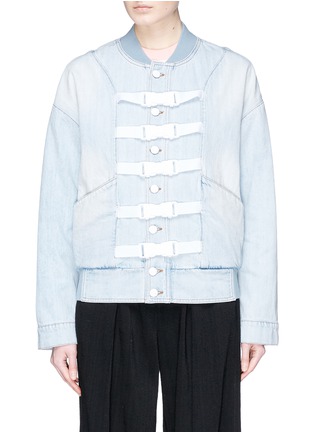 Main View - Click To Enlarge - GCDS - Buckle strap denim bomber jacket