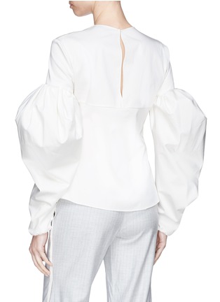 Back View - Click To Enlarge - HELLESSY - 'Lizbet' puff sleeve cutout front blouse