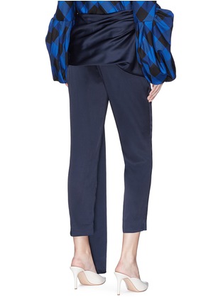 Back View - Click To Enlarge - HELLESSY - 'Morten' knot sash crepe cropped pants