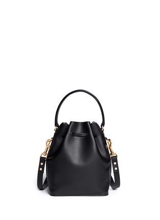 Back View - Click To Enlarge - SOPHIE HULME - Small leather drawstring bucket bag