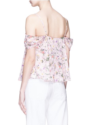 Back View - Click To Enlarge - TOPSHOP - Floral print off-shoulder crepe top