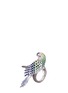 Figure View - Click To Enlarge - ROBERTO COIN - 'Animalier' diamond gemstone 18k white gold parrot ring