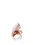 Figure View - Click To Enlarge - ROBERTO COIN - 'Animalier' diamond sapphire 18k white gold horse ring