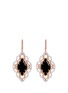 Main View - Click To Enlarge - ROBERTO COIN - 'Barocco' diamond jade floral cutout drop earrings