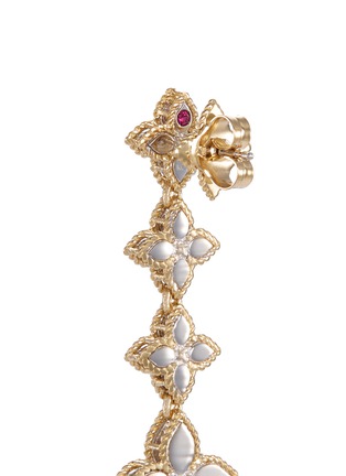 Detail View - Click To Enlarge - ROBERTO COIN - 'Princess Flower' diamond drop earrings