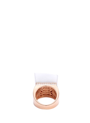 Figure View - Click To Enlarge - ROBERTO COIN - 'Sauvage' diamond jade 18k rose gold ring