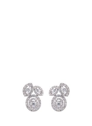 Main View - Click To Enlarge - LAZARE KAPLAN - 'Cassandra' diamond 18k white gold teardrop pendant necklace