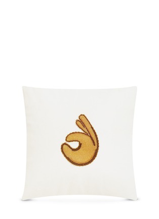 Main View - Click To Enlarge - CHERRY SWEET X LANE CRAWFORD - OK sign emoji cushion