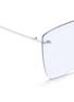 Detail View - Click To Enlarge - ALEXANDER MCQUEEN - Frosted rim angular metal sunglasses