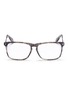 Main View - Click To Enlarge - ALEXANDER MCQUEEN - Metal temple tortoiseshell acetate square optical glasses