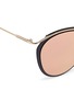 Detail View - Click To Enlarge - ALEXANDER MCQUEEN - Acetate frame front metal mirror round sunglasses