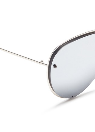 Detail View - Click To Enlarge - ALEXANDER MCQUEEN - Metal aviator mirror sunglasses