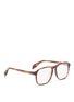 Figure View - Click To Enlarge - ALEXANDER MCQUEEN - Stud tortoiseshell acetate square optical glasses