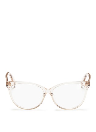 Main View - Click To Enlarge - ALEXANDER MCQUEEN - Skull stud acetate square optical glasses
