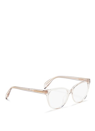 Figure View - Click To Enlarge - ALEXANDER MCQUEEN - Skull stud acetate square optical glasses