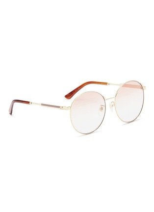 Figure View - Click To Enlarge - GUCCI - Metal round sunglasses