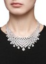Figure View - Click To Enlarge - CZ BY KENNETH JAY LANE - Cubic zirconia mesh bib necklace