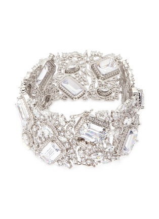 Figure View - Click To Enlarge - CZ BY KENNETH JAY LANE - Cubic zirconia openwork bracelet