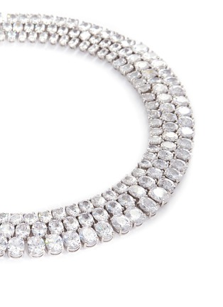 Detail View - Click To Enlarge - CZ BY KENNETH JAY LANE - Cubic zirconia three row necklace
