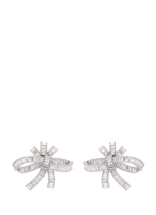 Main View - Click To Enlarge - CZ BY KENNETH JAY LANE - Cubic zirconia bow earrings