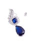 Detail View - Click To Enlarge - CZ BY KENNETH JAY LANE - 'Foliate' cubic zirconia pear drop earrings