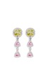 Main View - Click To Enlarge - CZ BY KENNETH JAY LANE - Cubic zirconia clover link drop earrings