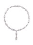 Main View - Click To Enlarge - CZ BY KENNETH JAY LANE - Cubic zirconia silver link drop necklace