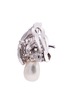 Detail View - Click To Enlarge - CZ BY KENNETH JAY LANE - 'Foliate' cubic zirconia freshwater pearl clip earrings