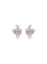Main View - Click To Enlarge - CZ BY KENNETH JAY LANE - 'Foliate' cubic zirconia freshwater pearl clip earrings