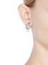 Figure View - Click To Enlarge - CZ BY KENNETH JAY LANE - 'Foliate' cubic zirconia freshwater pearl clip earrings