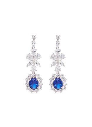 Main View - Click To Enlarge - CZ BY KENNETH JAY LANE - Cubic zirconia floral drop earrings