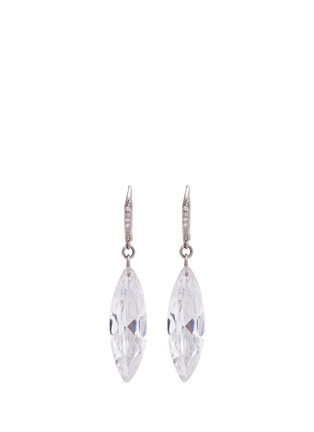Main View - Click To Enlarge - CZ BY KENNETH JAY LANE - Cubic zirconia marquise drop earrings