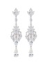 Main View - Click To Enlarge - CZ BY KENNETH JAY LANE - Floral cubic zirconia chandelier earrings