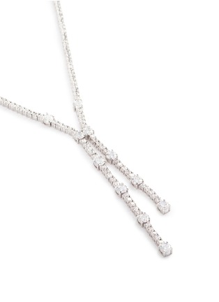 Detail View - Click To Enlarge - CZ BY KENNETH JAY LANE - Cubic zirconia fringe necklace