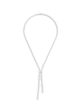 Main View - Click To Enlarge - CZ BY KENNETH JAY LANE - Cubic zirconia fringe necklace